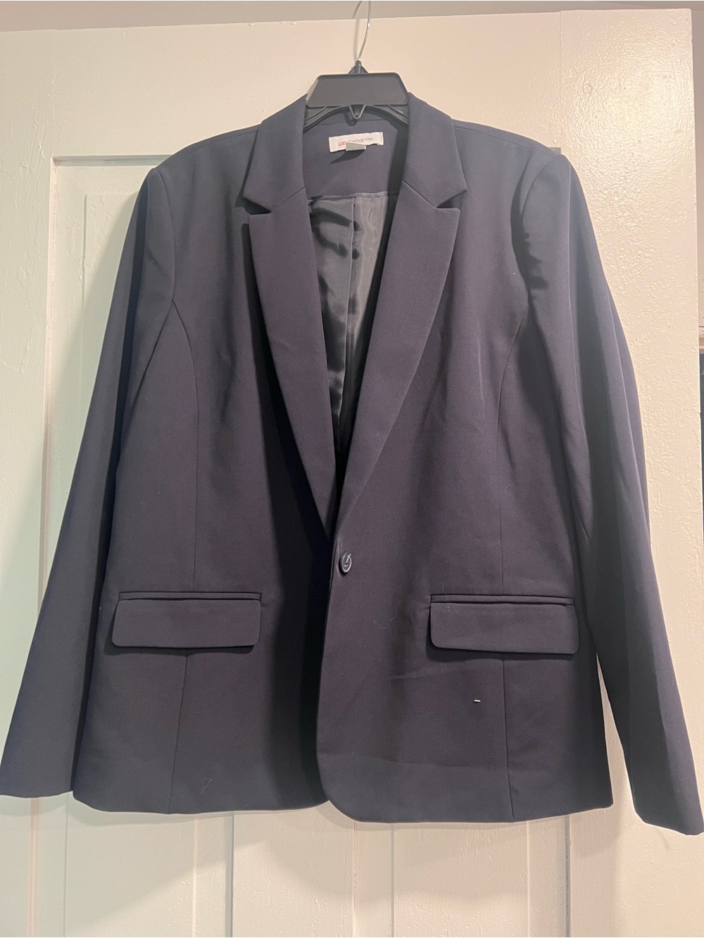 Liz Claiborne Navy Single-Button Blazer